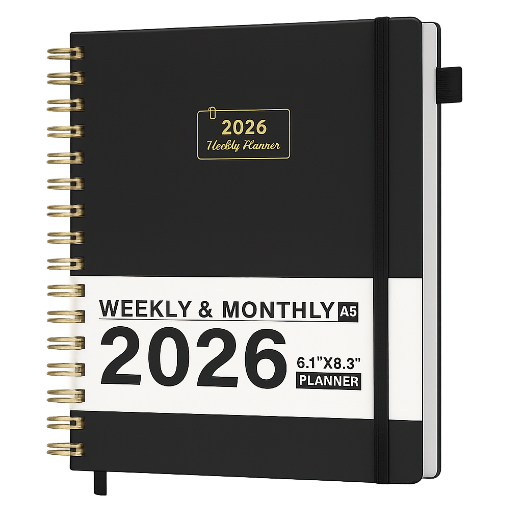 2026 Planner - 2026 Planner Weekly and Monthly from Jan. 2026 - Dec. 2026, Calendar Planner A5 Size
