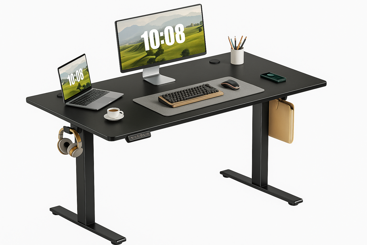 40-63 Inch Electric Standing Desk Home Office Height Adjustable Computer Table