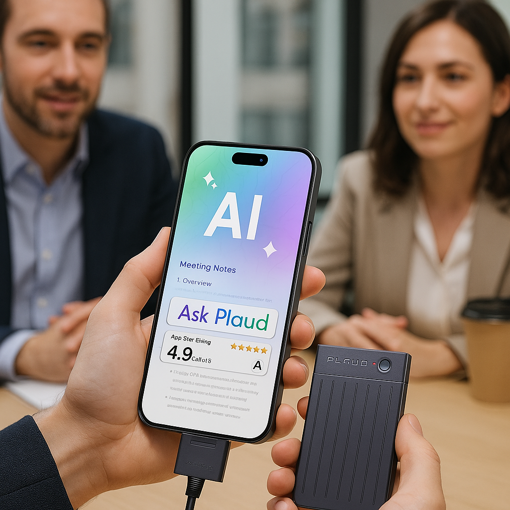 Plaud Note AI Voice Recorder, Voice Recorder w/Case, App Control, AI Transcribe & Summarize, Support 112 Languages, 64GB, Audio Recorder for Lectures, Meetings, Calls thumbnail 2