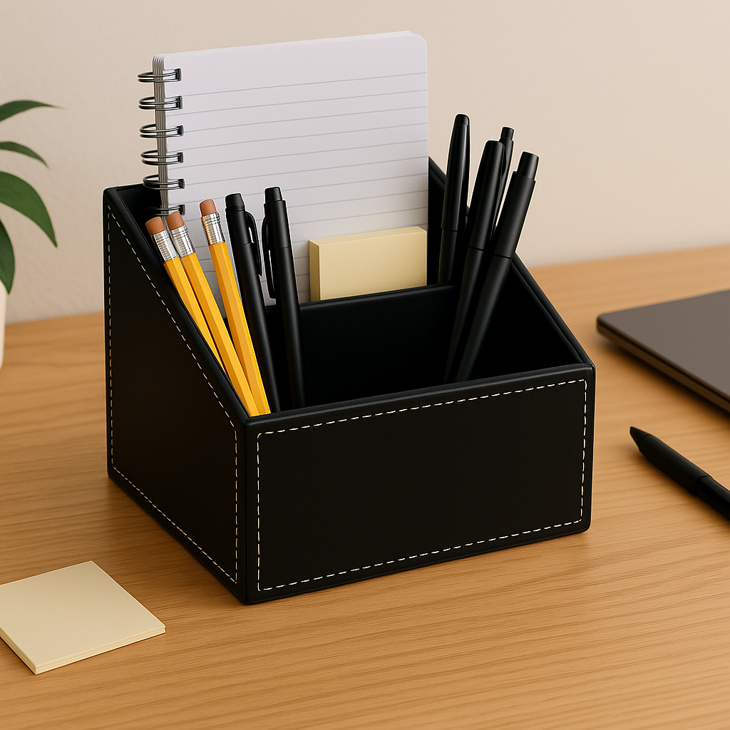 Luxury Leather Desk Organizer thumbnail 2