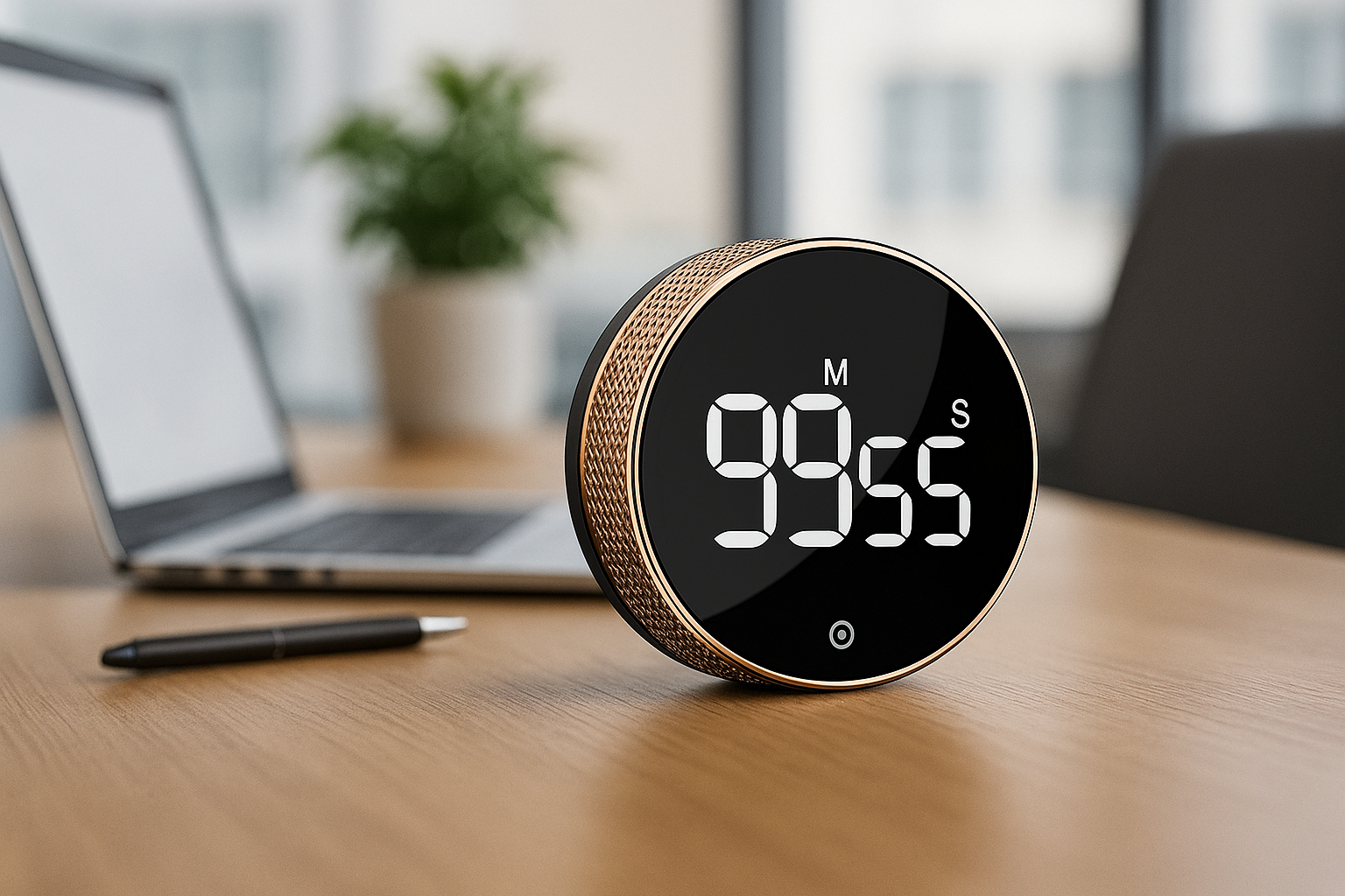 BlueSnail Kitchen Timer with LED Digital Display Smart Efficana for Home Classroom Gym Office, Volume and Brightness Adjustable Productivity Timer (Rose Gold) thumbnail 2