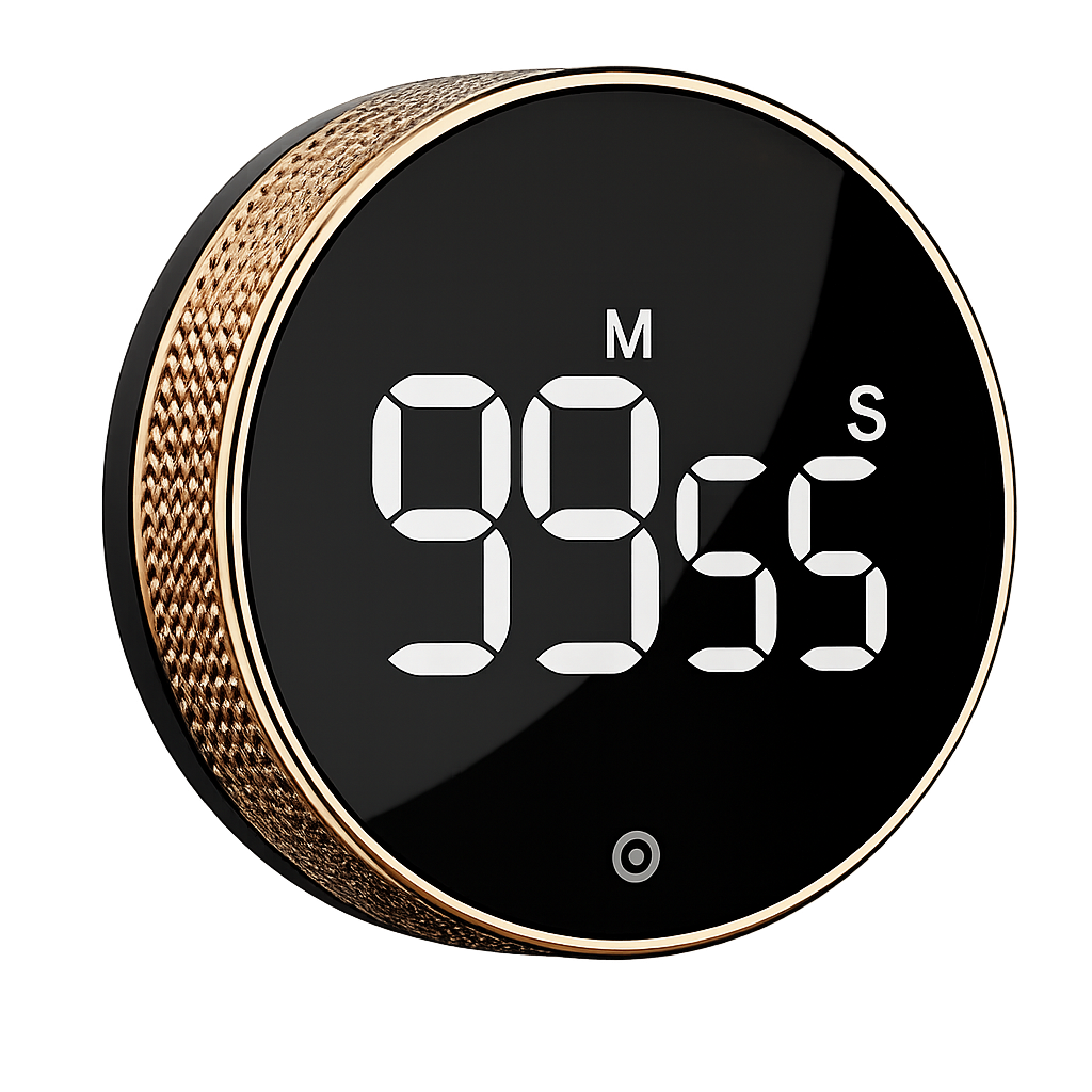 BlueSnail Kitchen Timer with LED Digital Display Smart Efficana for Home Classroom Gym Office, Volume and Brightness Adjustable Productivity Timer (Rose Gold)