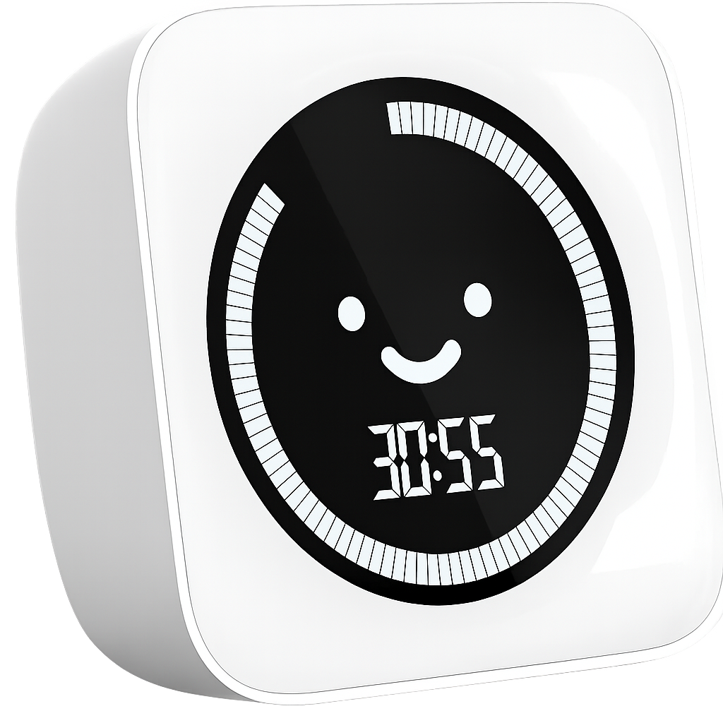 Visual Timer, 99 Minute Digital Kitchen Desk Timer for Office Supplies Home Productivity Management Tool Countdown Count Up, White