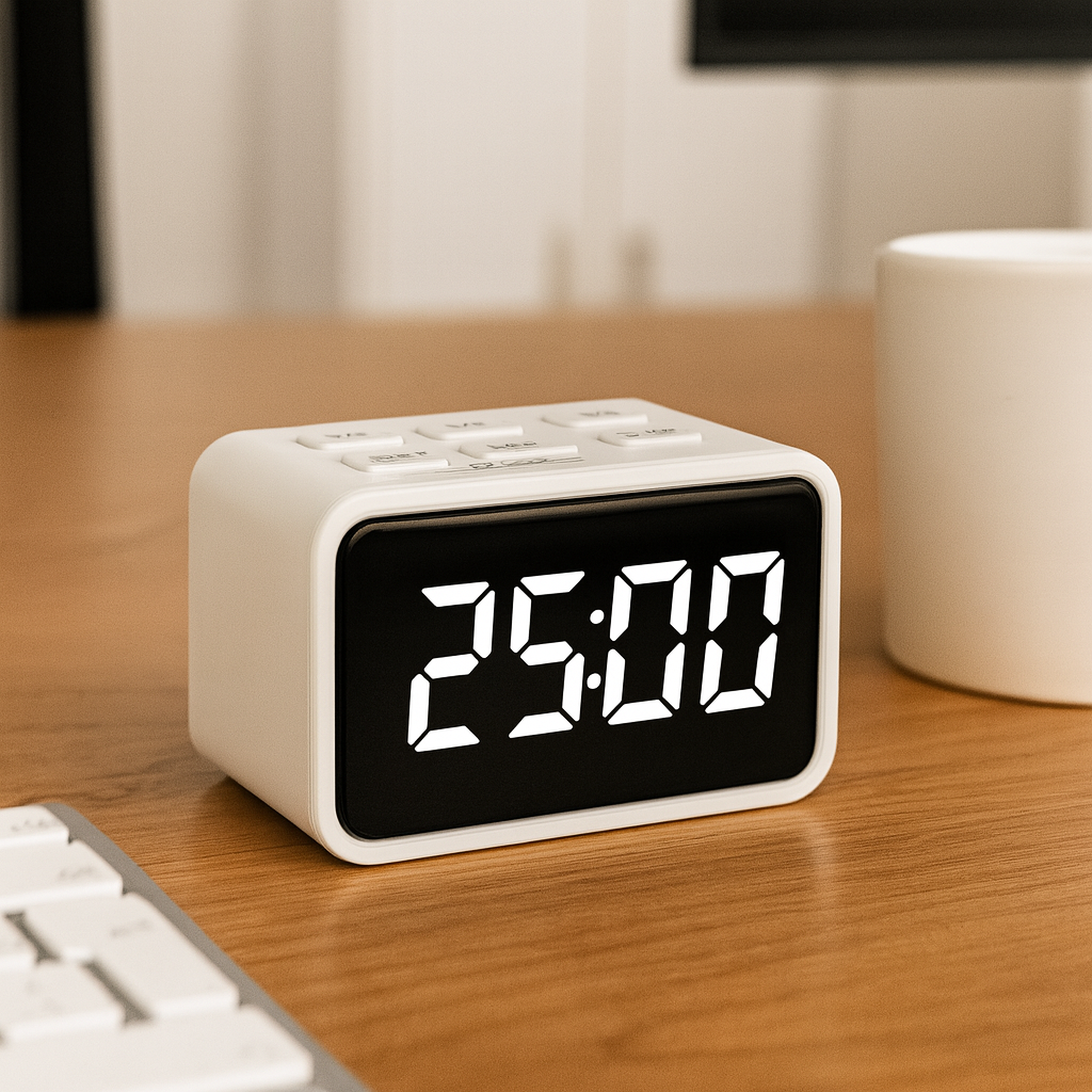 Digital Timer with LED Display, Preset Memory Functions, USB Rechargeable - White thumbnail 3