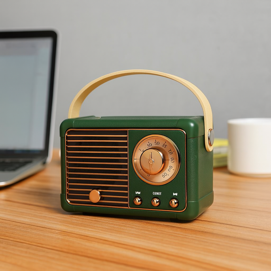 Dosmix Retro Bluetooth Speaker - Vintage Portable Speaker thumbnail 3