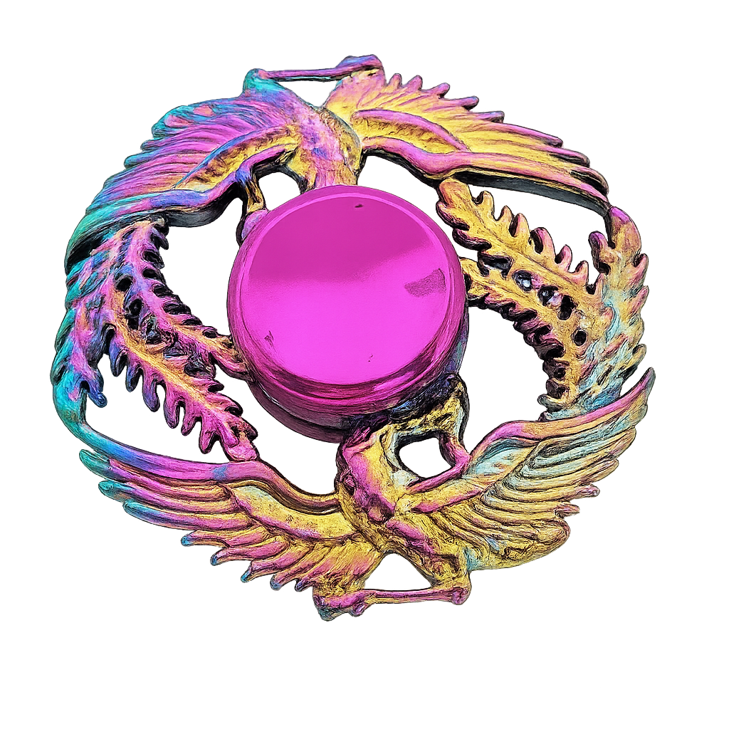 Dragon Rainbow Wings Metal Fidget Spinner Toy
