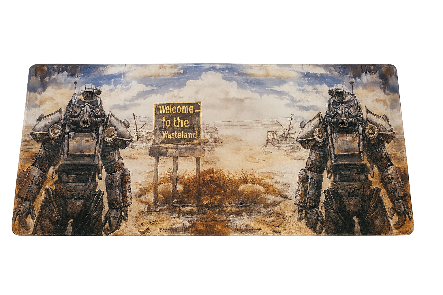 Large XXL Gaming Mouse Pad Fallout Wasteland Power Armor T-60 Desk Mat