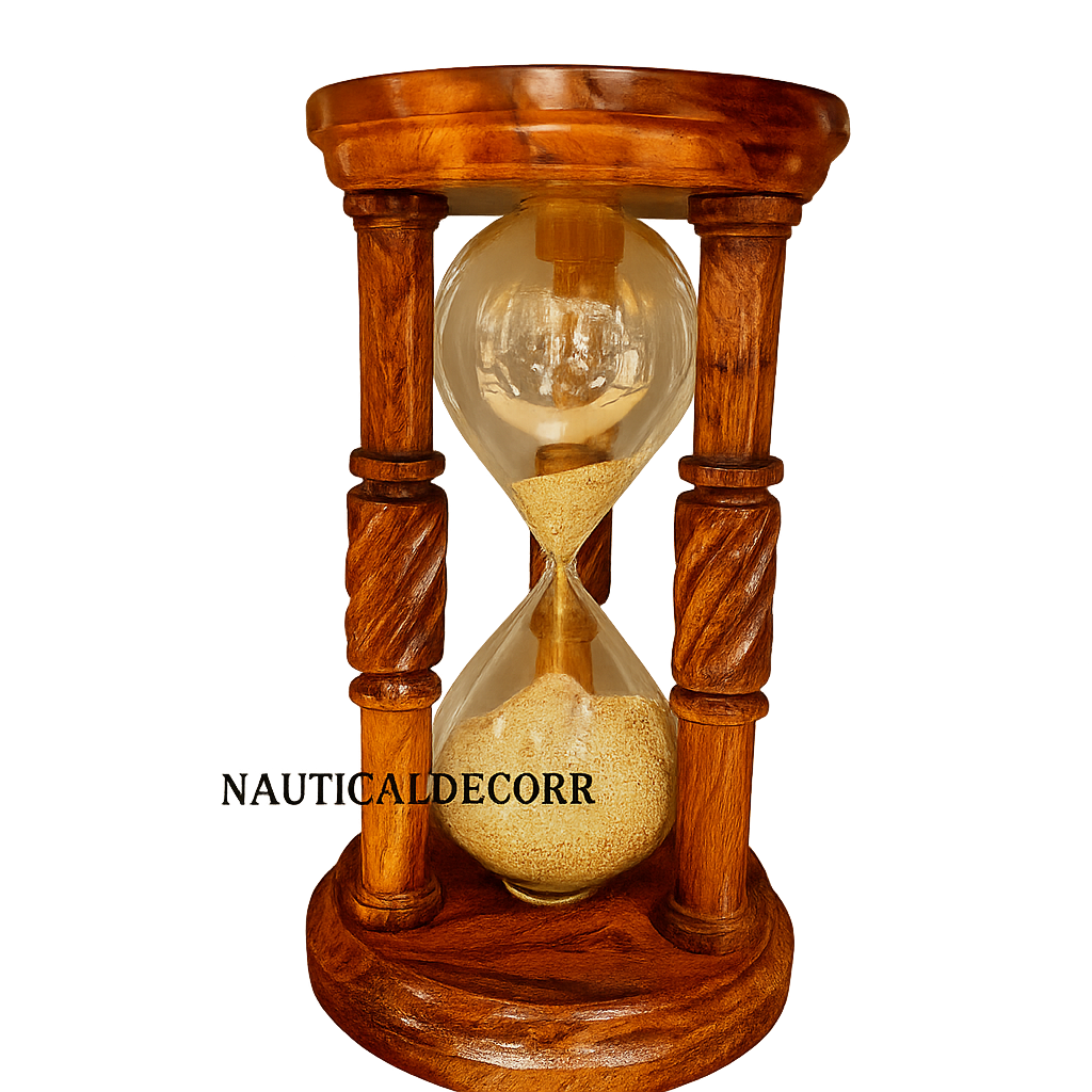 Hourglass Timer, Sand Clock, Wooden Sand Timer, Home Decorative Large Size 8"