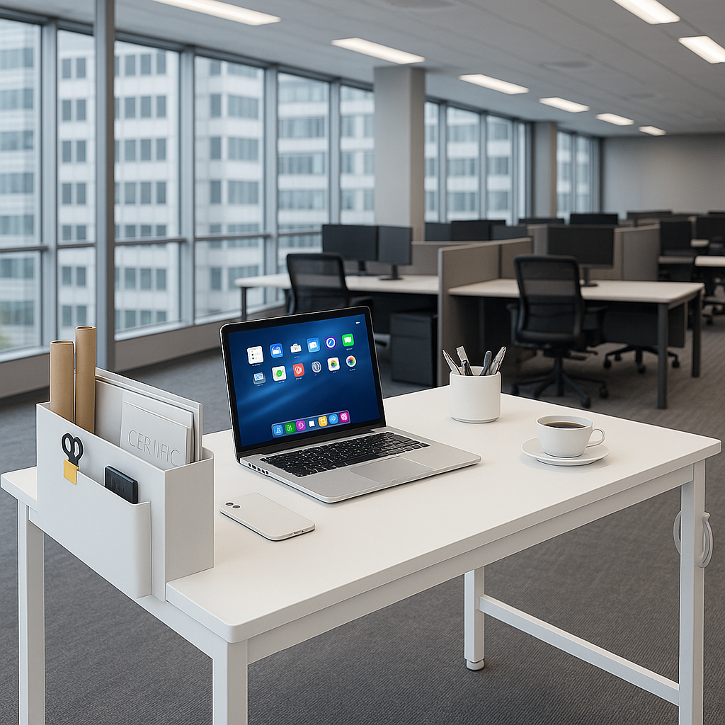 Lufeiya Small White Desk for Small Spaces, 32 Inch Kids Girls Study Writing Desks for Bedroom, Simple Modern Laptop PC Little Side Table with Storage Bag Headphone Hook thumbnail 3