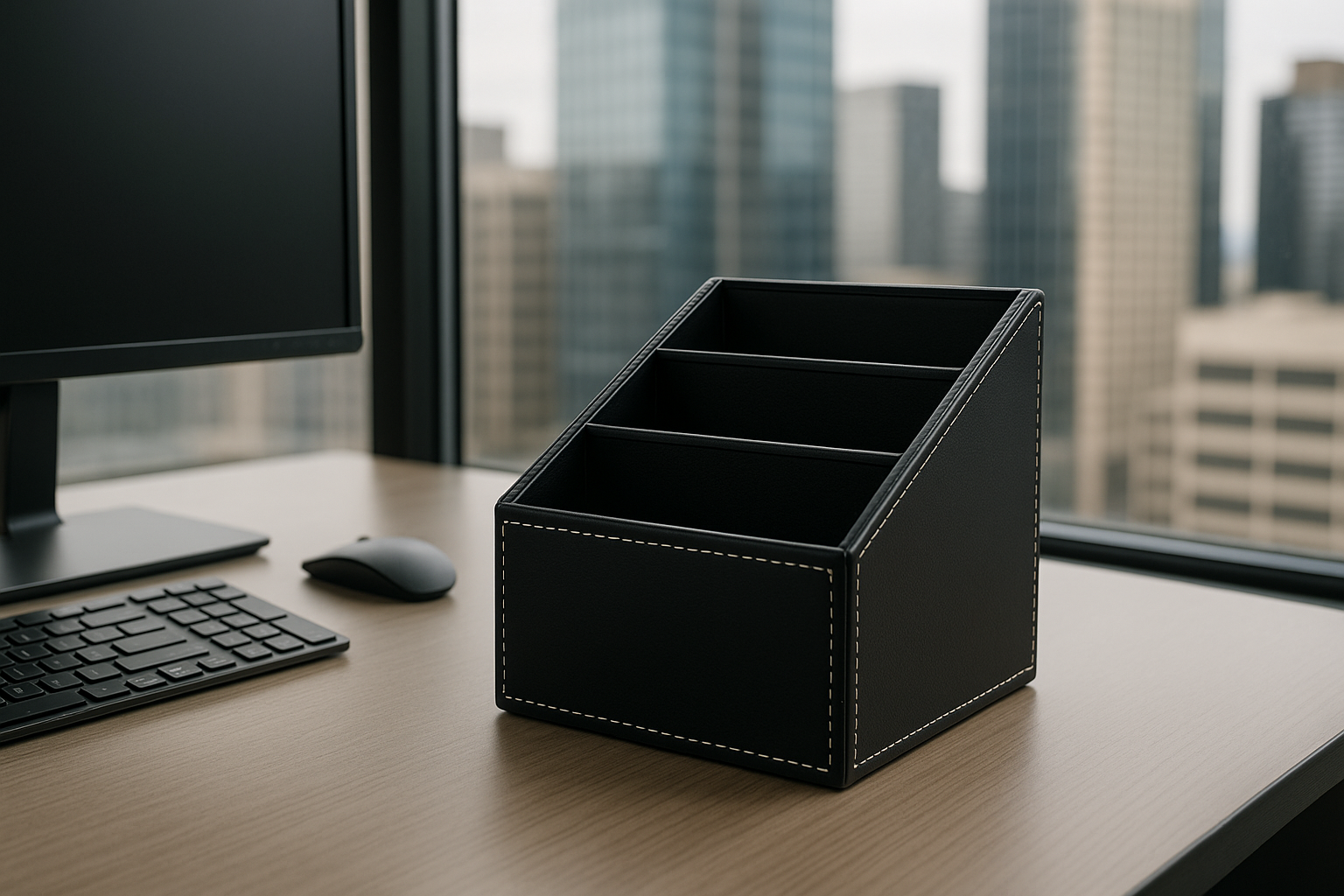 Luxury Leather Desk Organizer thumbnail 4