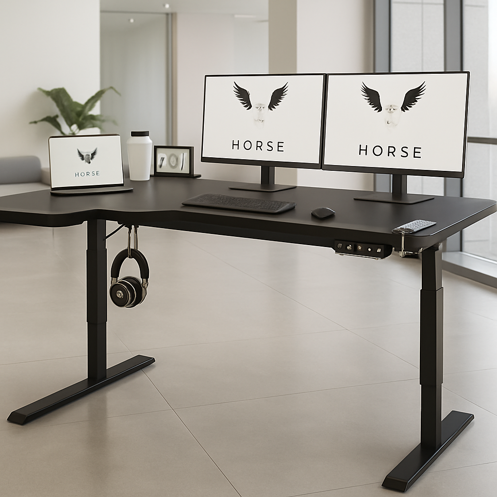 Modernchamp 59" L-Shaped Electric Standing Desk Height Adjustable Lifting Table thumbnail 2