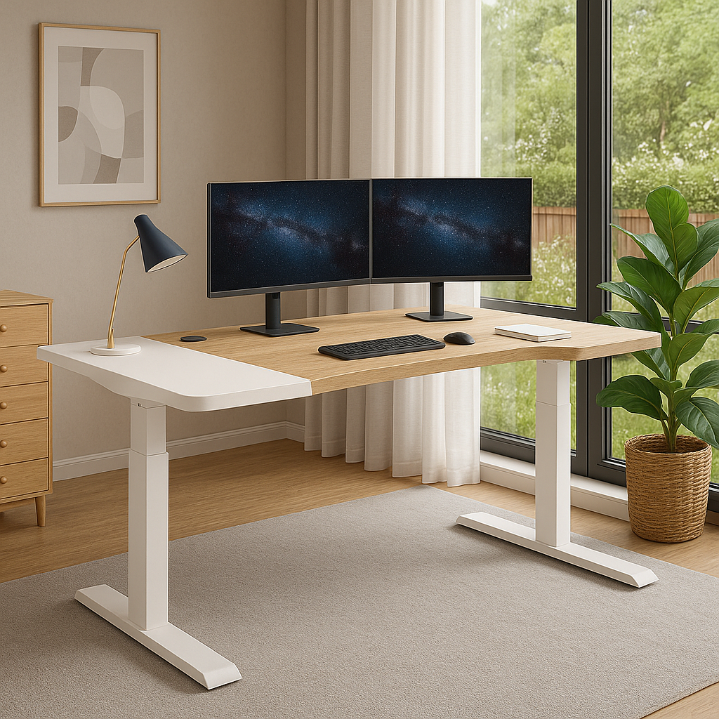 63" Modernchamp Electric Dual Motor Sit Standing Desk Height Adjustable Table thumbnail 3