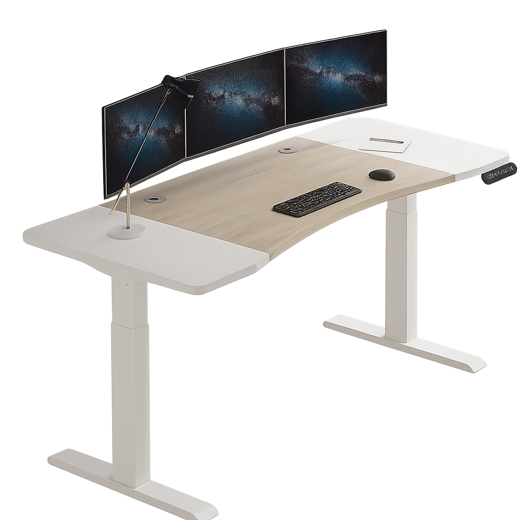 63" Modernchamp Electric Dual Motor Sit Standing Desk Height Adjustable Table